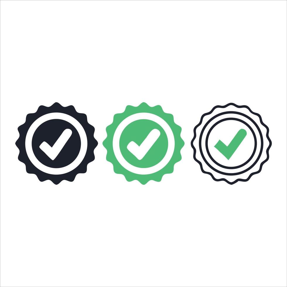 Check mark icon vector