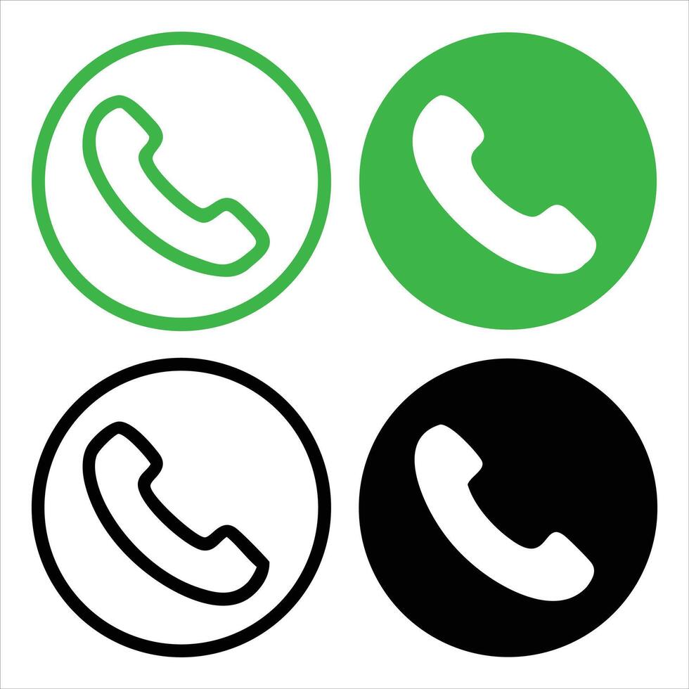 Phone icon set vector