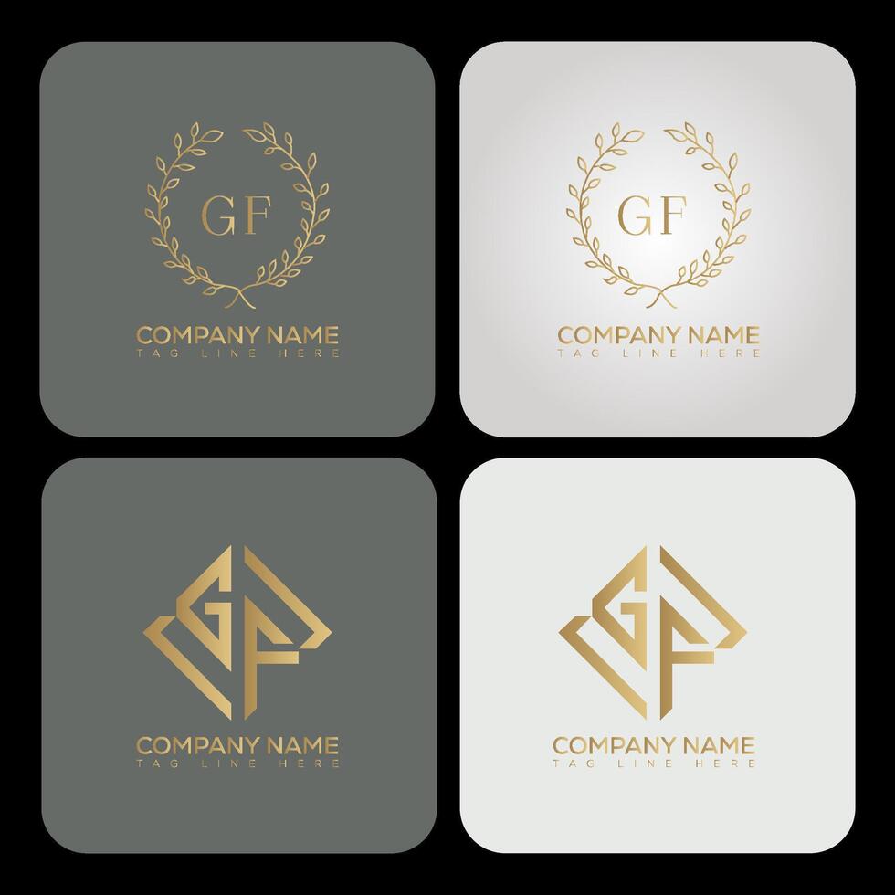 GF luxury typography letter logo. GF Creative style logo but still simple lettering and modern. vector