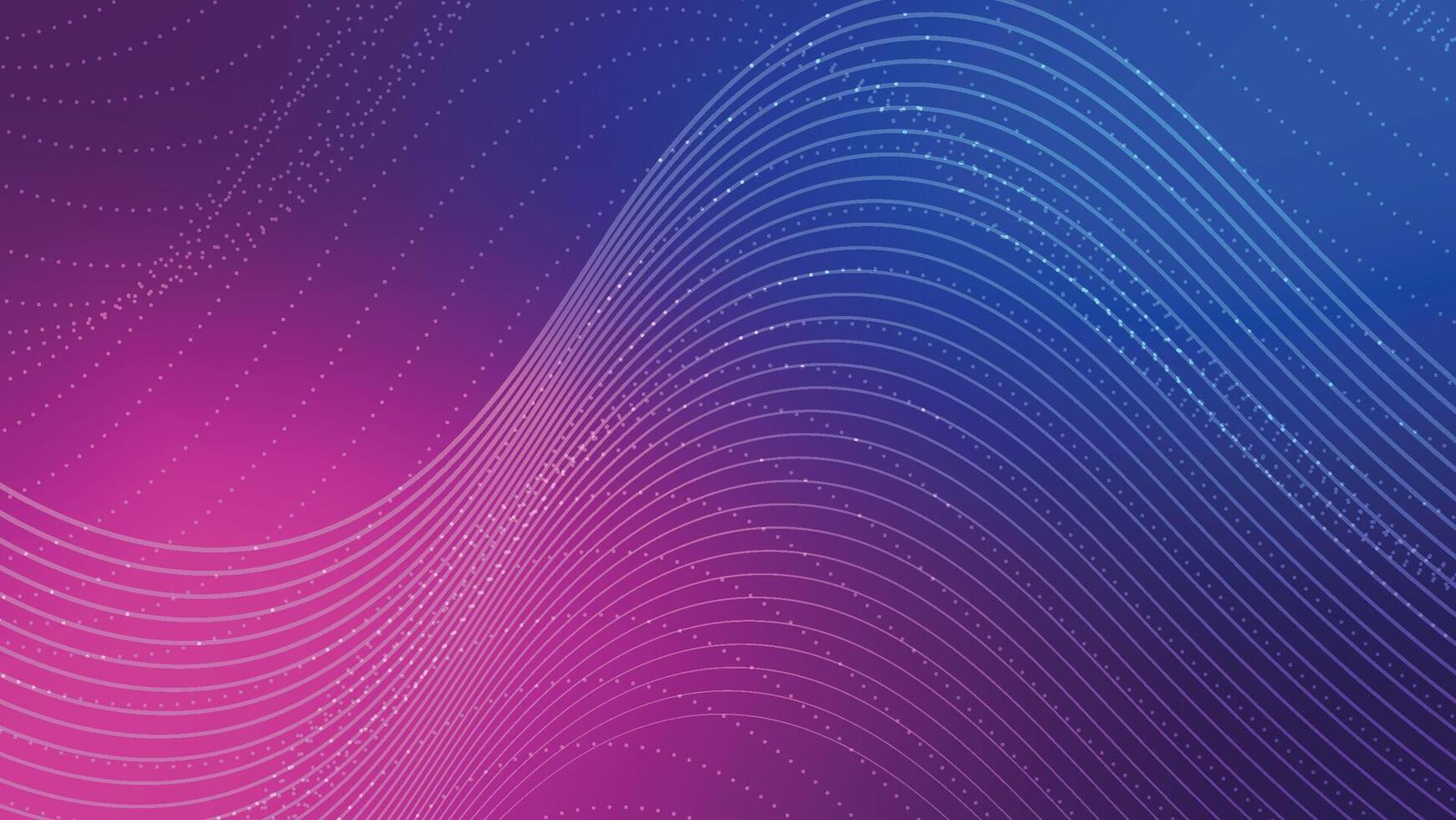 pink and blue background with abstract dynamic wave lines vector