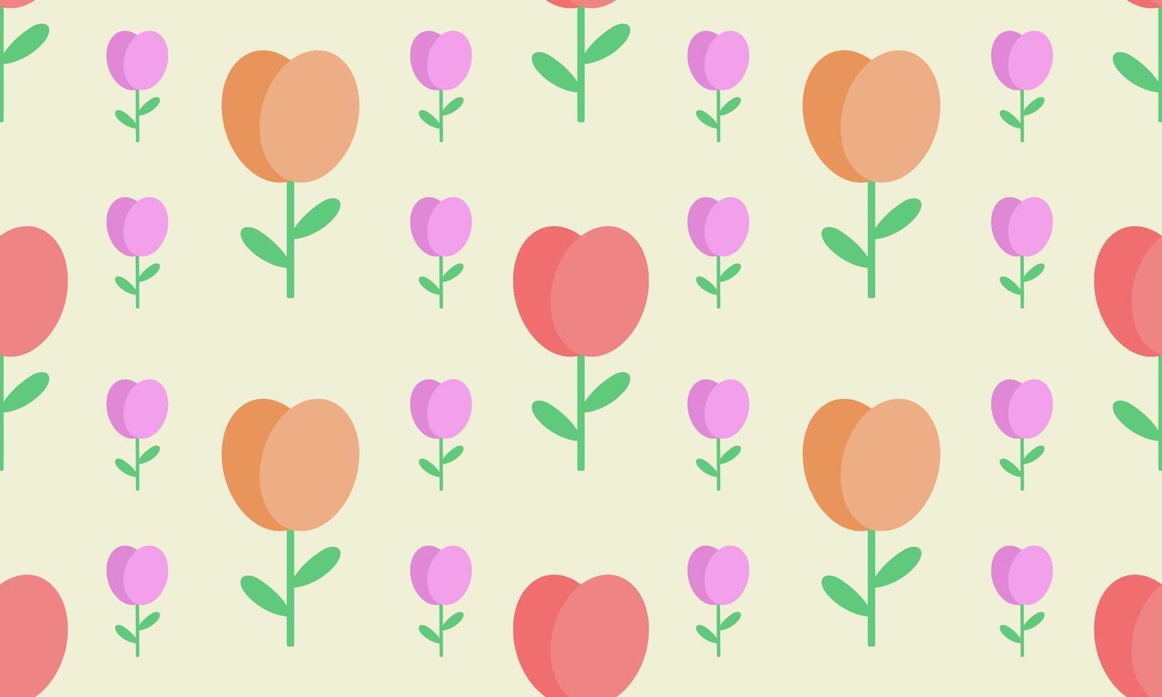 a pattern composed of pink,red,orange flower with yellow background , design for fabric or various pattern printing works. vector