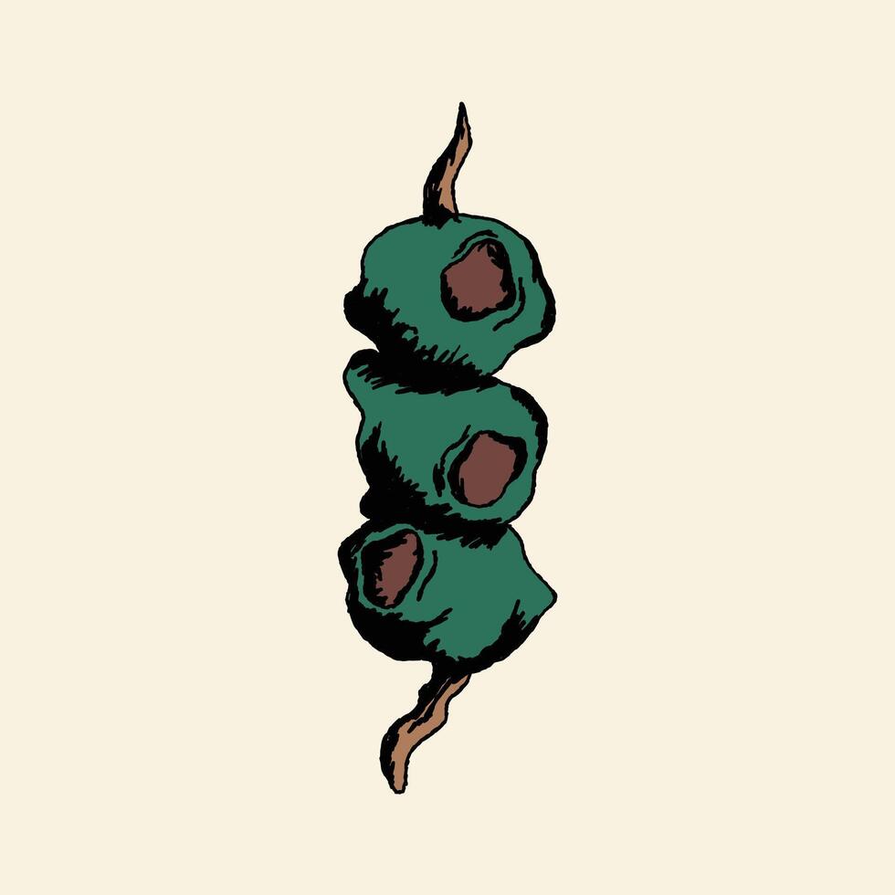 olive abstract surrealism art illustration vector