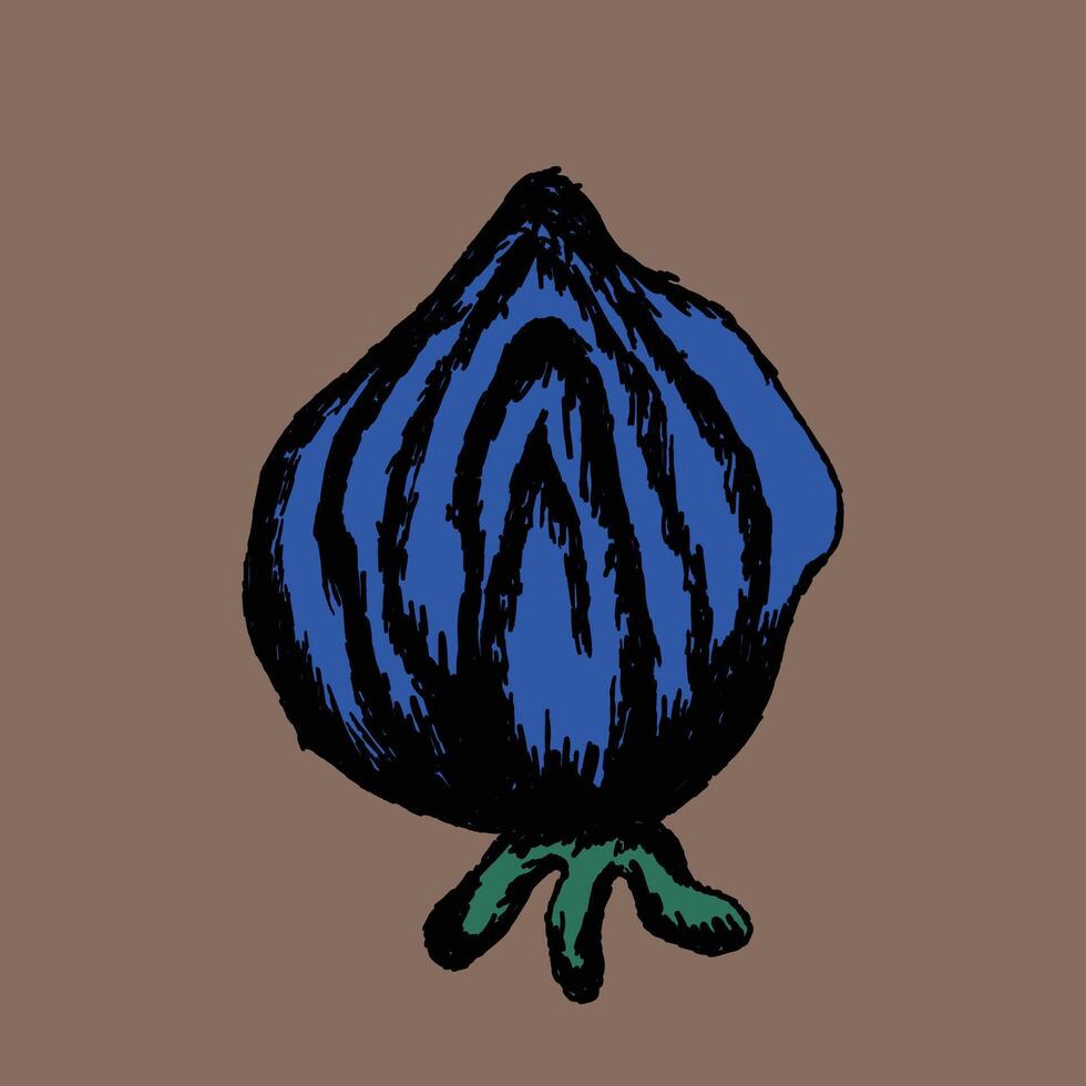 onion abstract surrealism art illustration vector