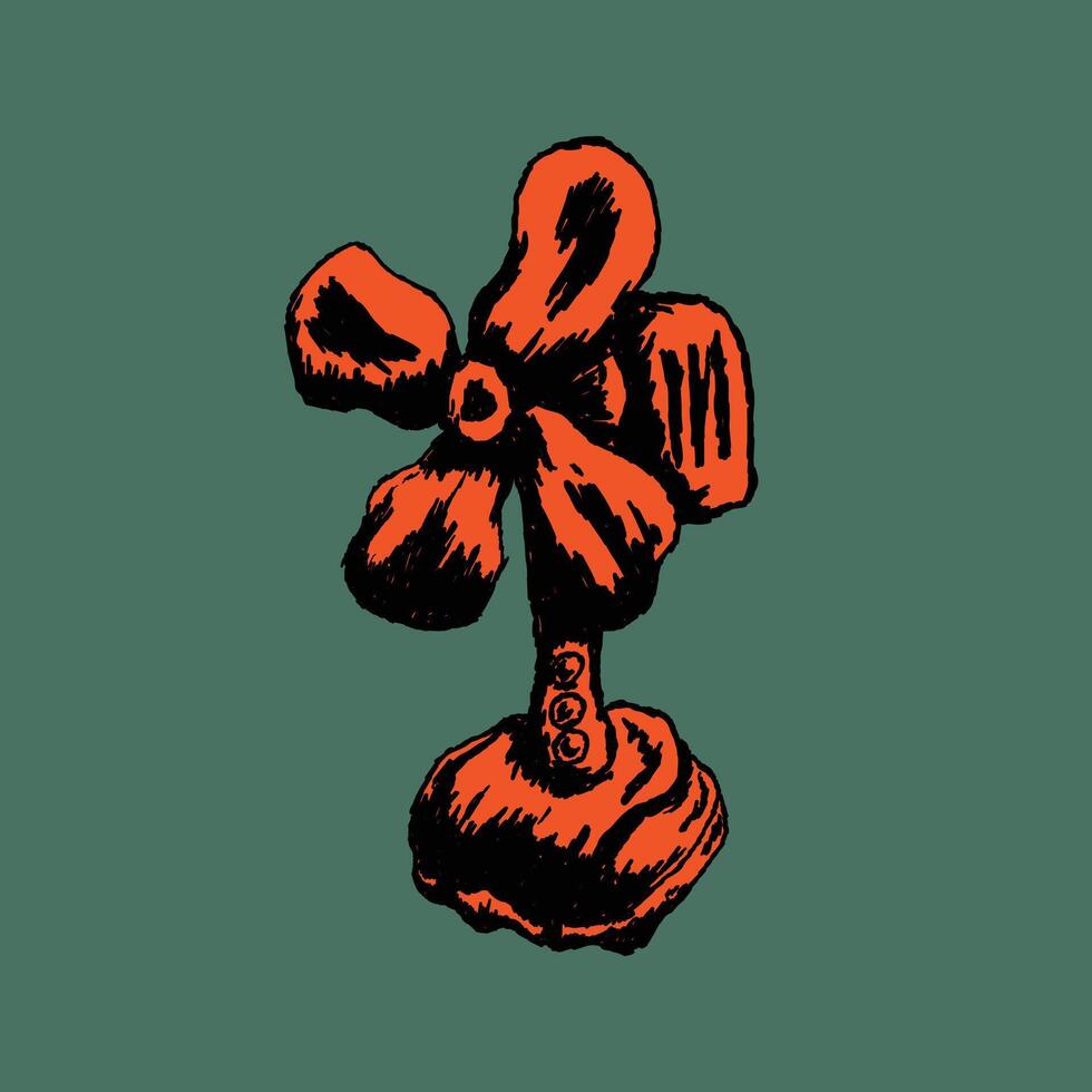 fan abstract art surrealism illustration vector