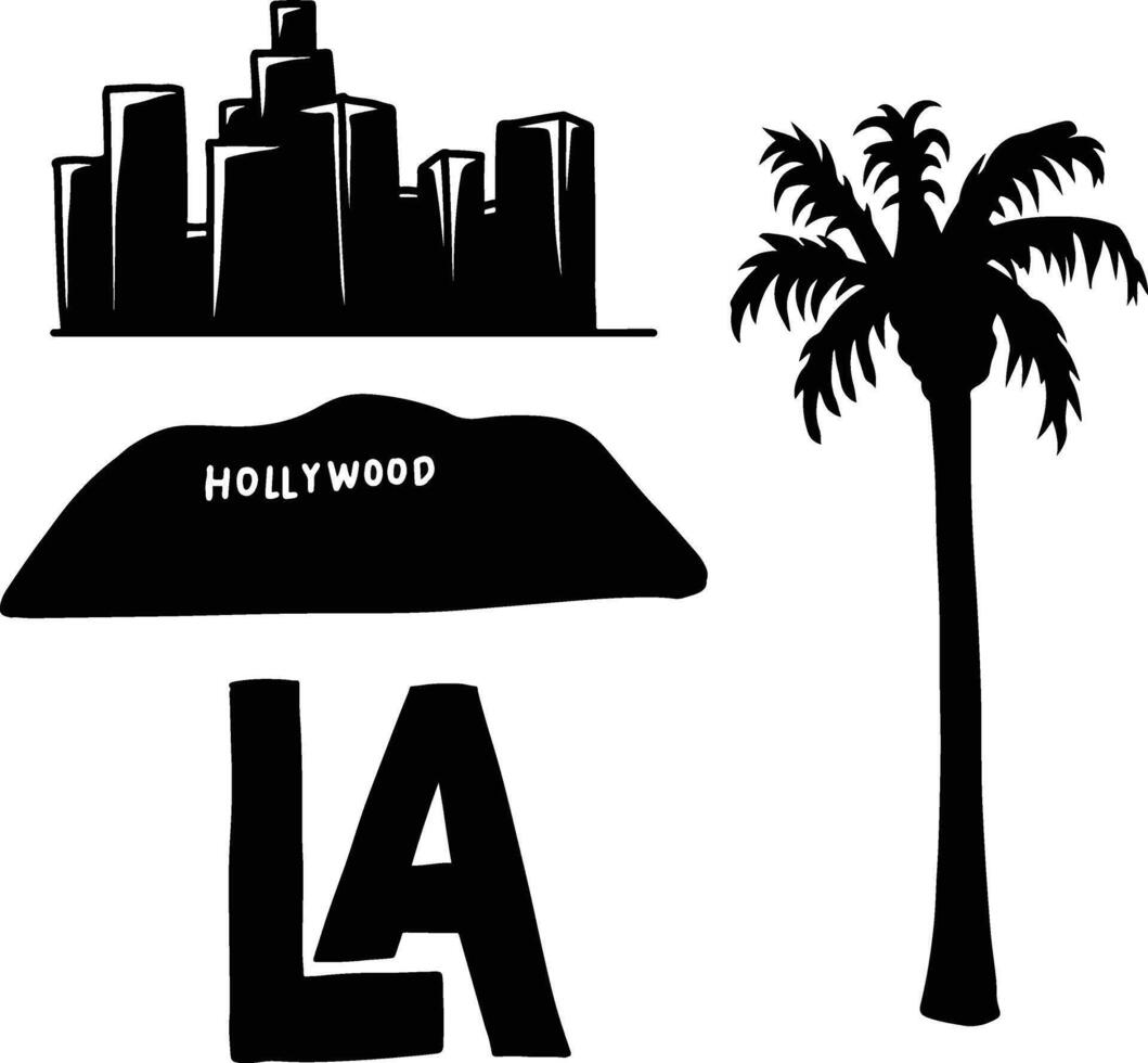 los angeles illustration vector