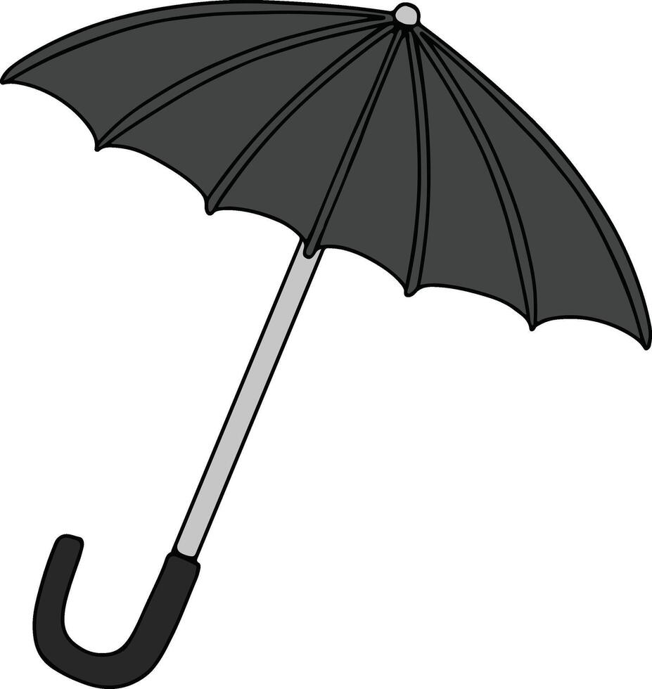 black umbrela illustration vector