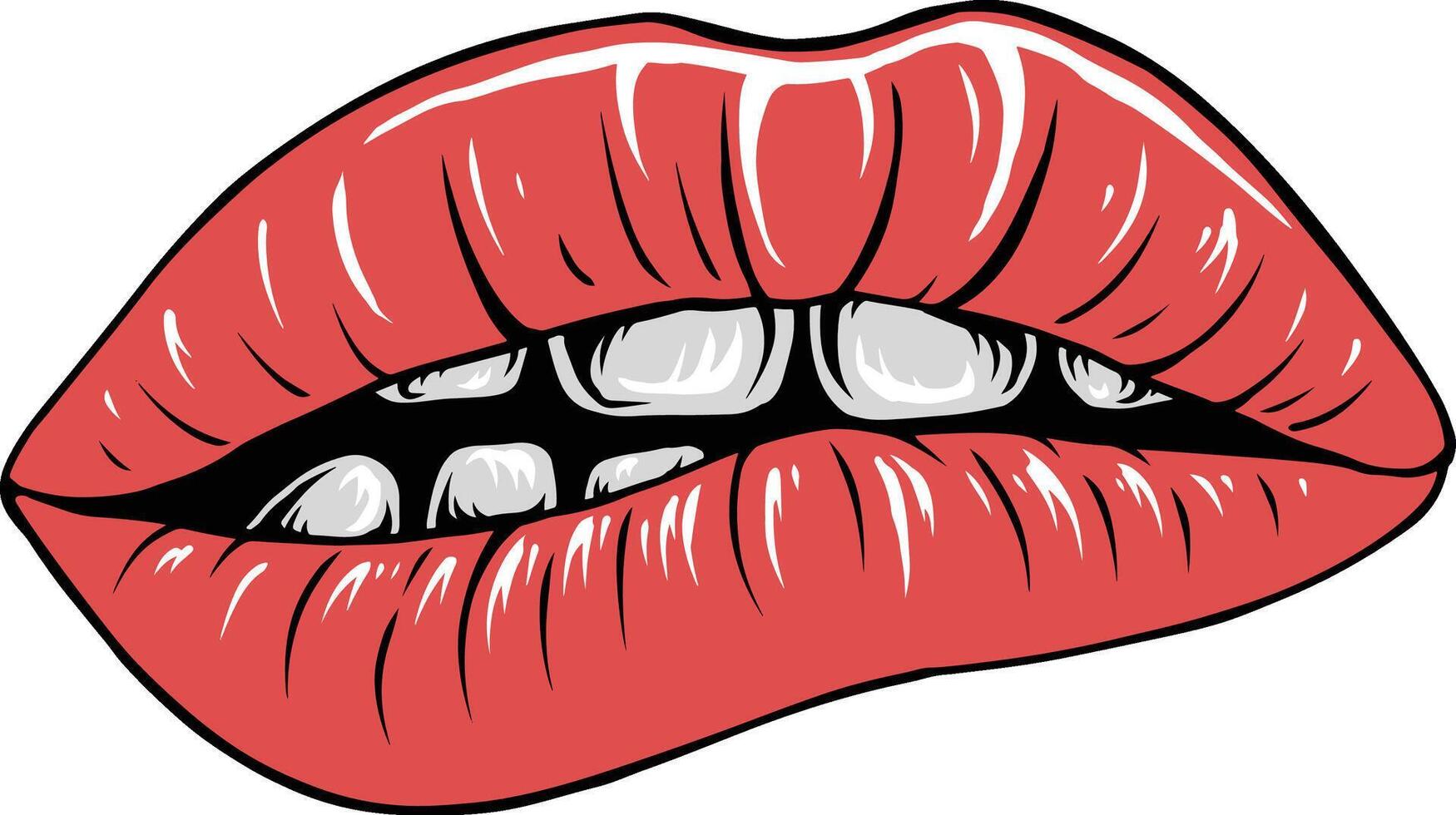 women lip illustration vector