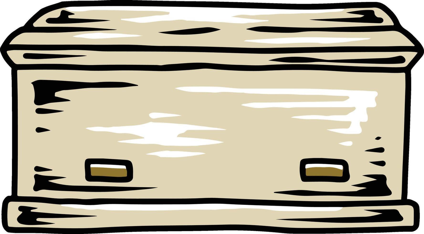 coffin illustration hand drawn vector
