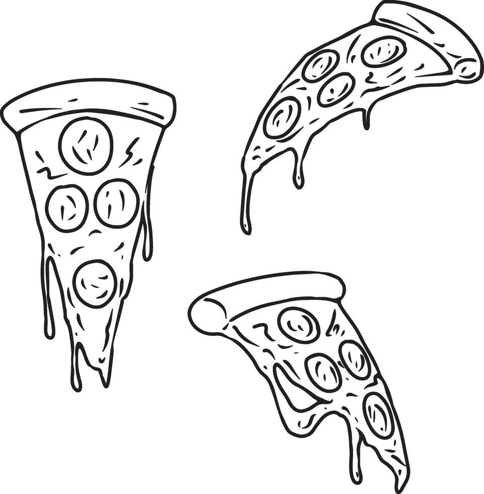 pizza slice illustration vector