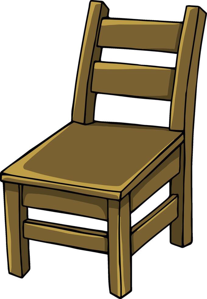chair wood brown illustration vector