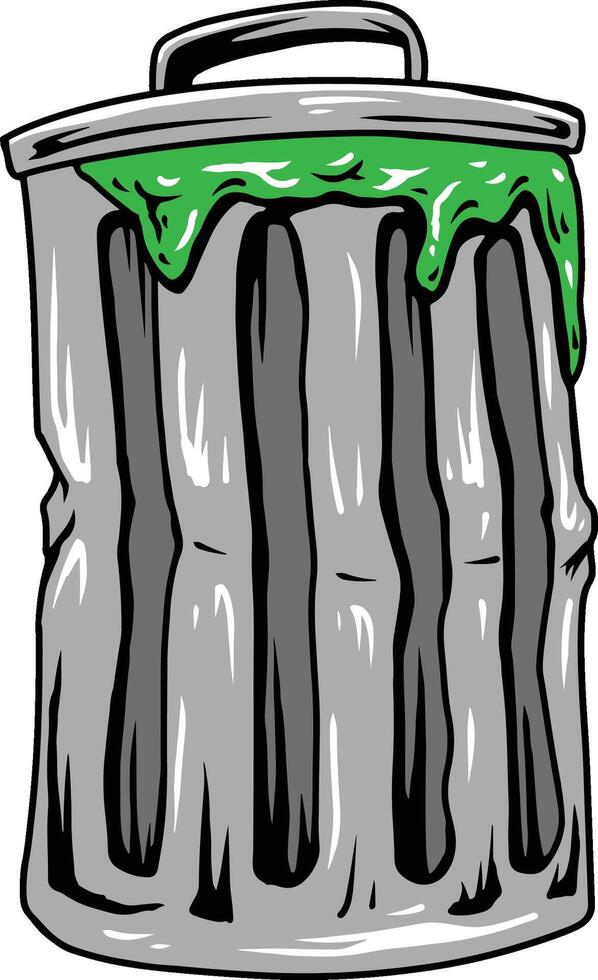 trash bin illustration vector