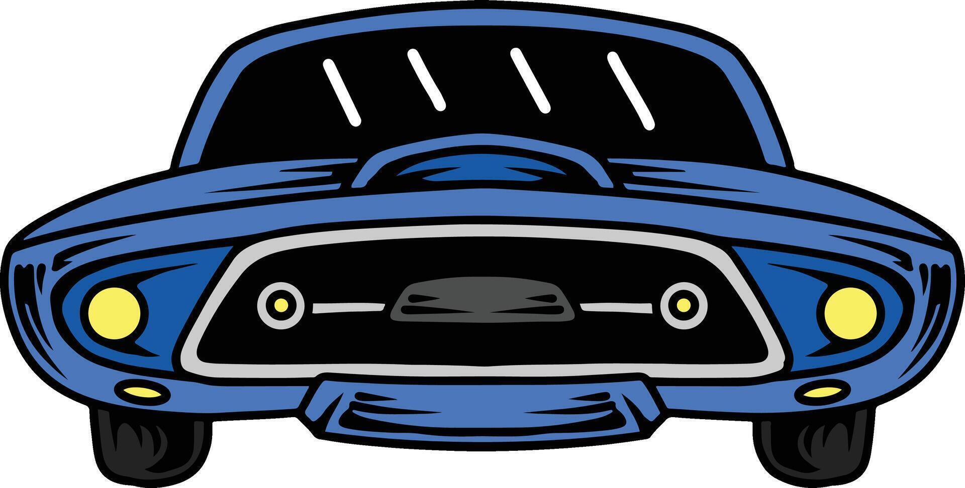 clasic car illustration vector