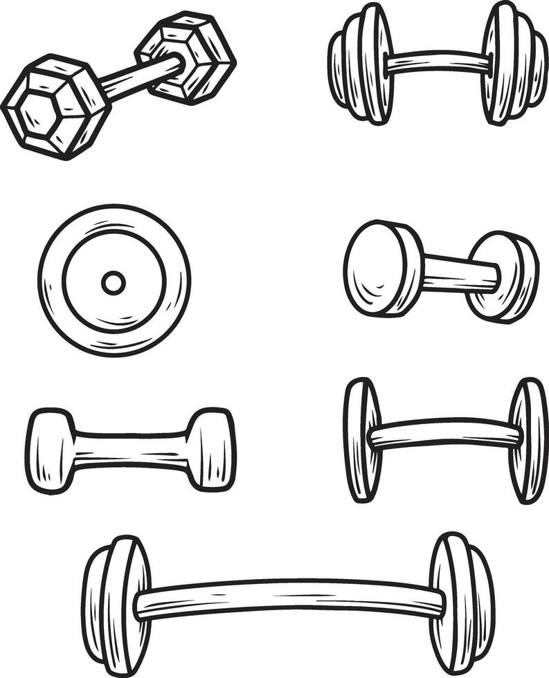 dumble set illustration vector