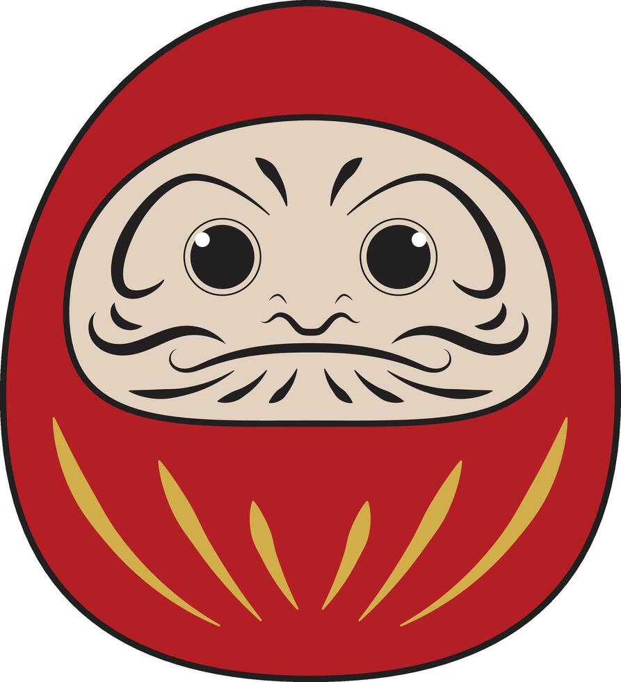daruma flat illustration vector