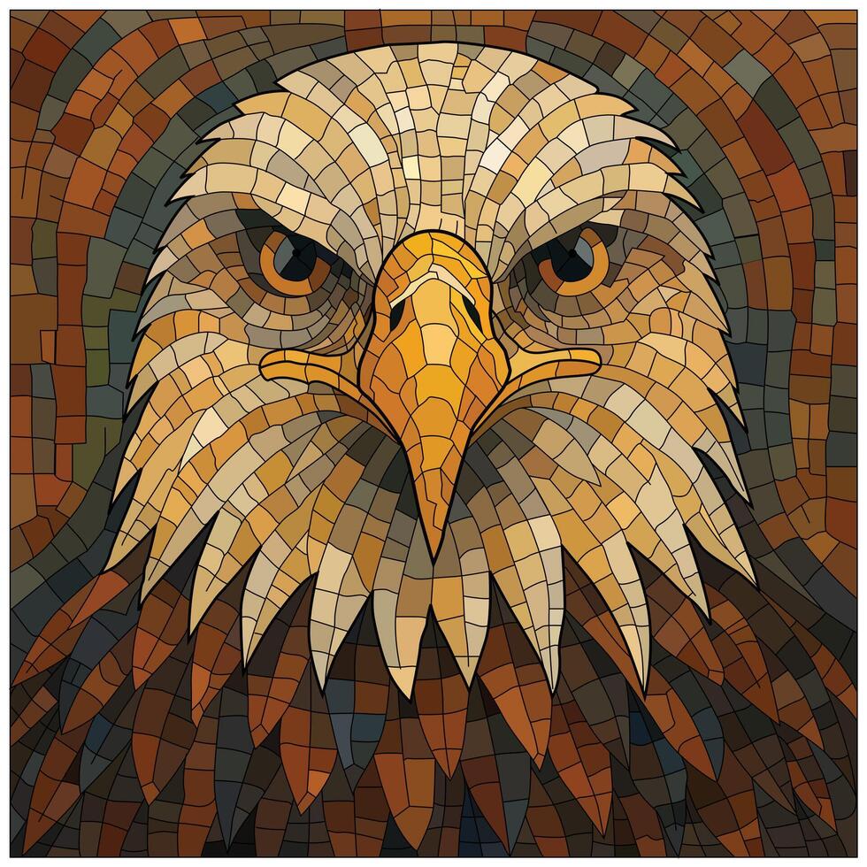 yellow eagle black outline.eps vector