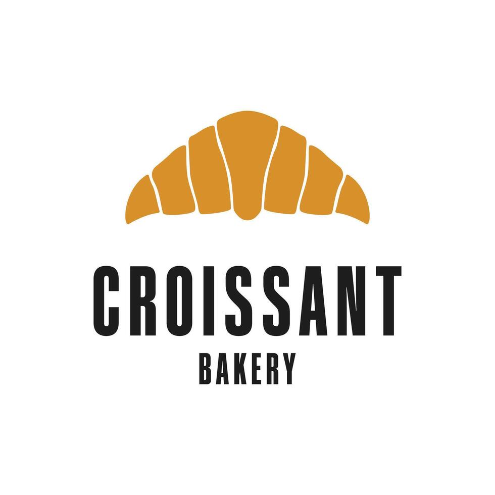 croissant bakery logo design concept idea vector