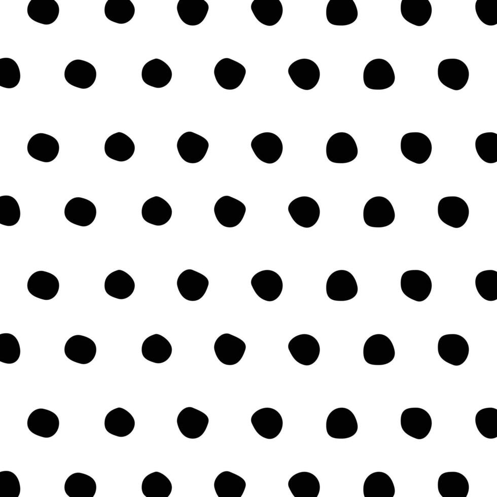 black polka dot seamless pattern background design template vector