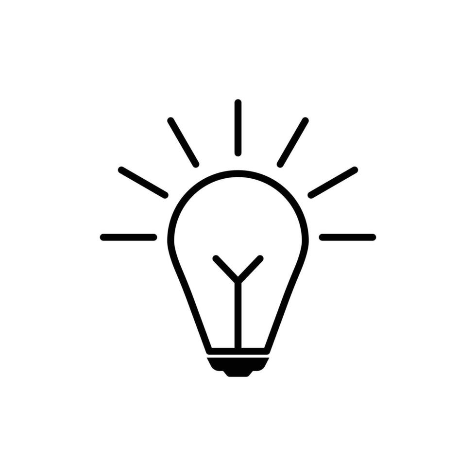 lightbulb icon design line style vector