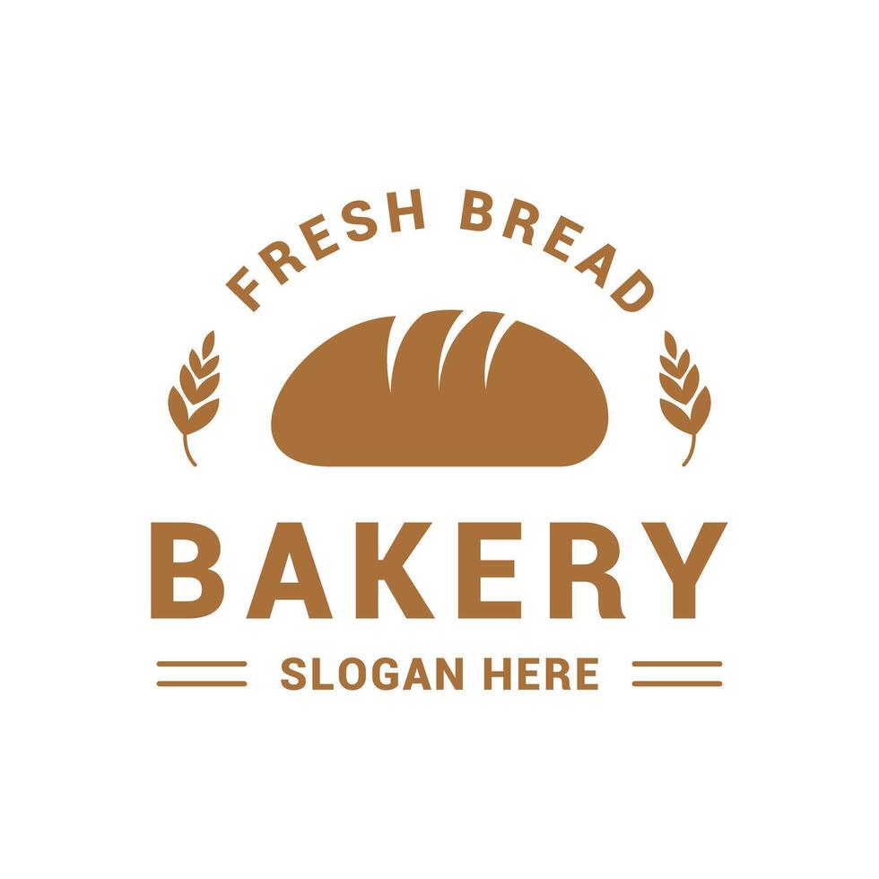 bakery logo design concept vintage style with wheat grain vector