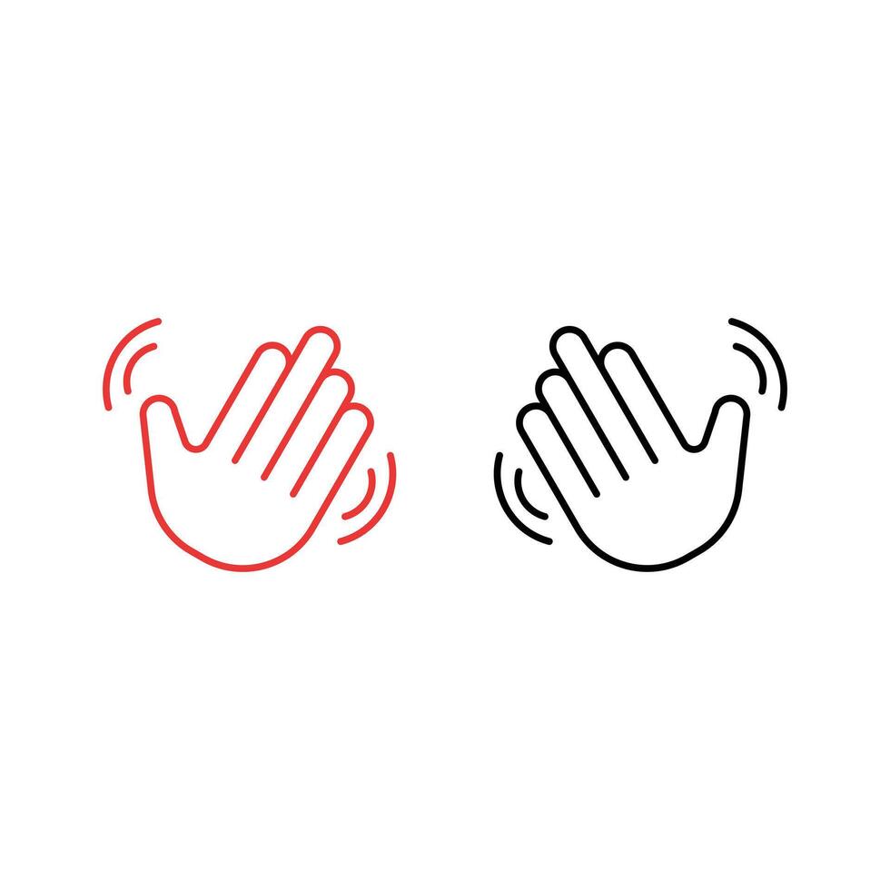 icon hello gesture hey design concept idea vector