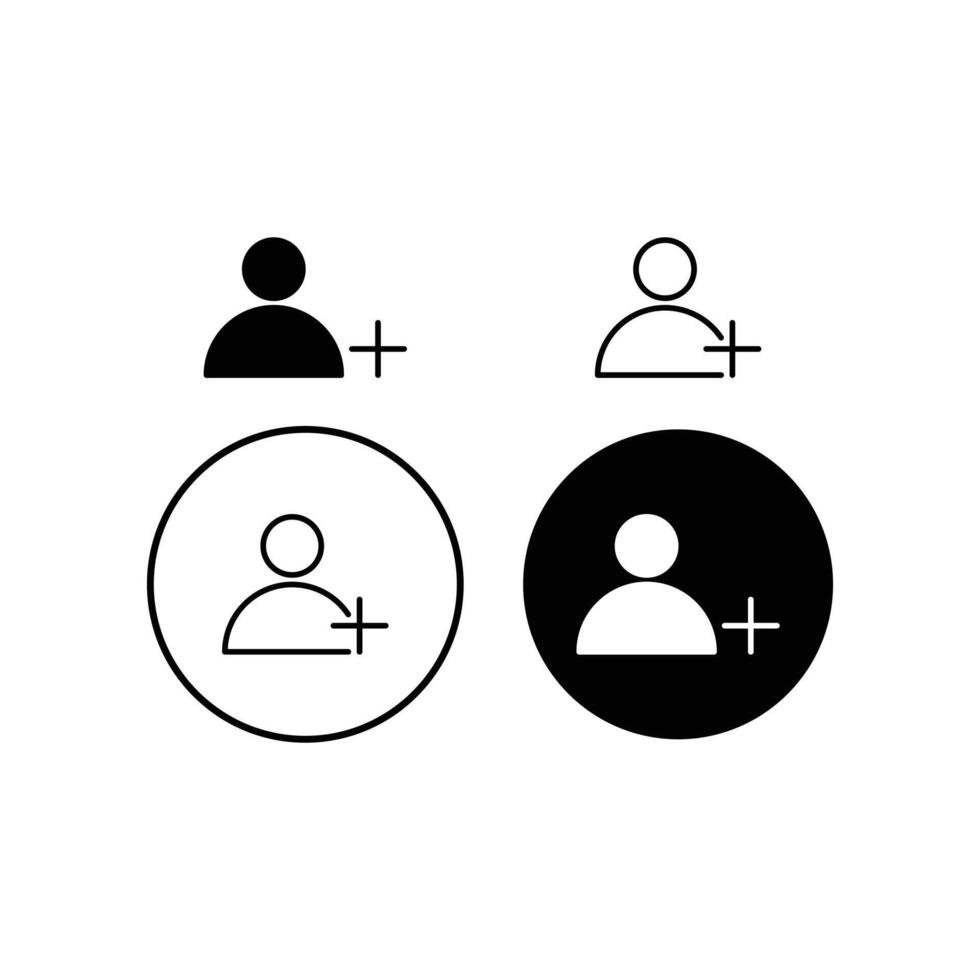 add new user icon design template vector