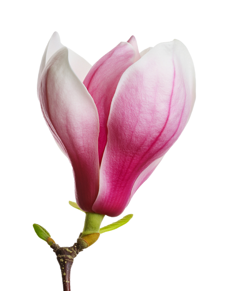 Elegant Pink Magnolia Bud in Bloom png
