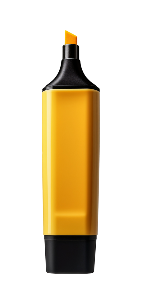 Bold Yellow Highlighter as Chisel Tip Fluorescent Marker png