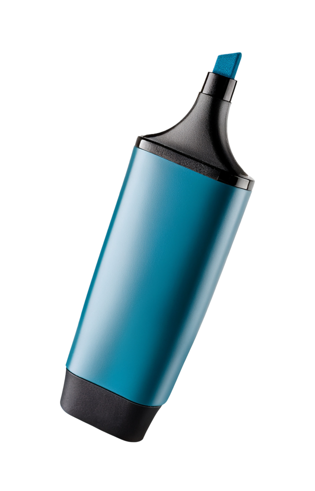 Blue Chisel Tip Highlighter for Bold and Precise Marking png
