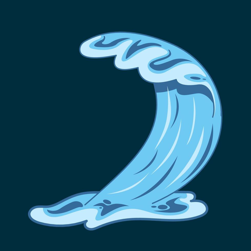 Ocean wave. Splash water motion, sea waves tide splash, with spray, marine surf wave, and sea storm element, design illustration. vector
