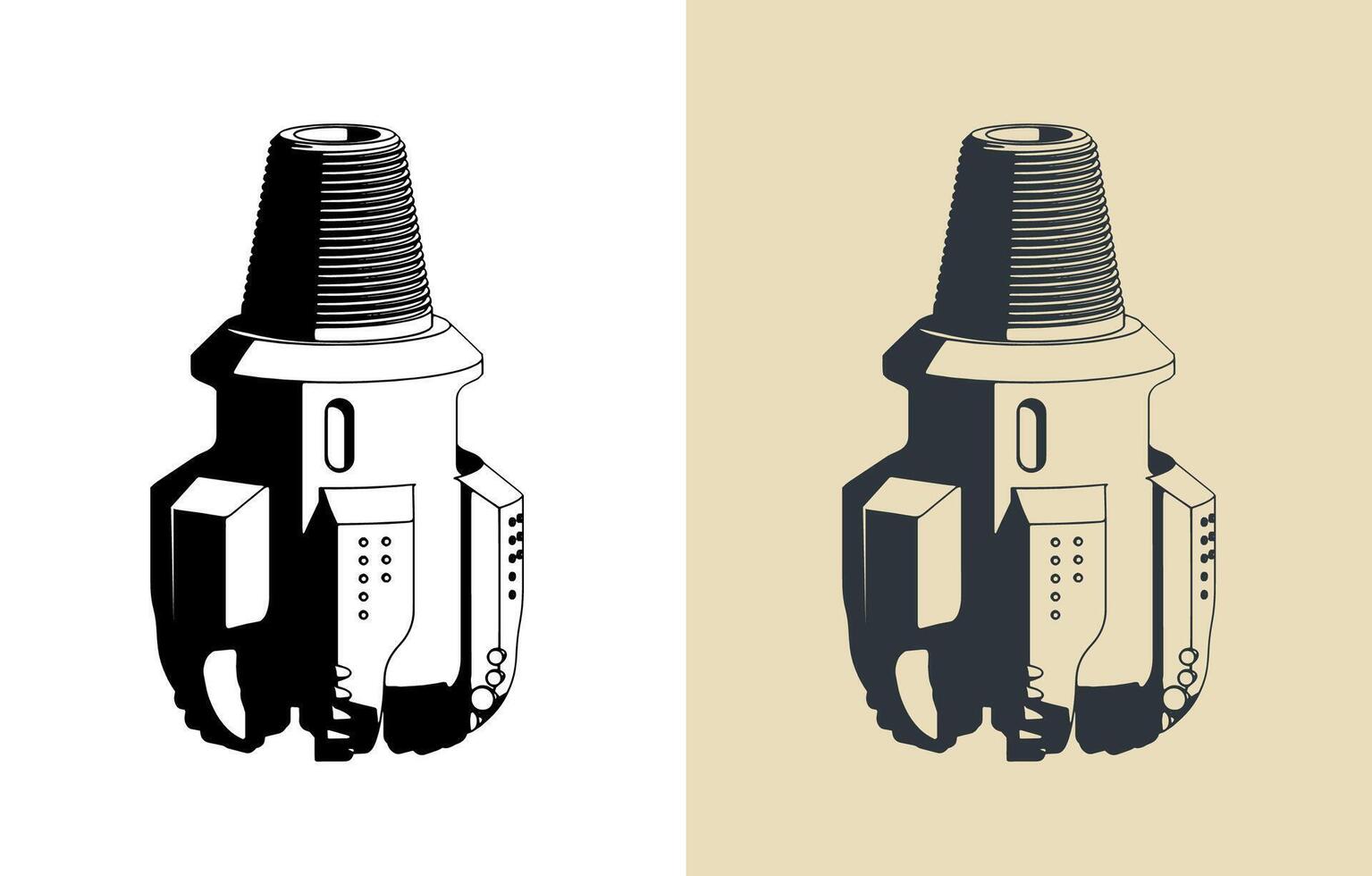 Oil drilling bit vector