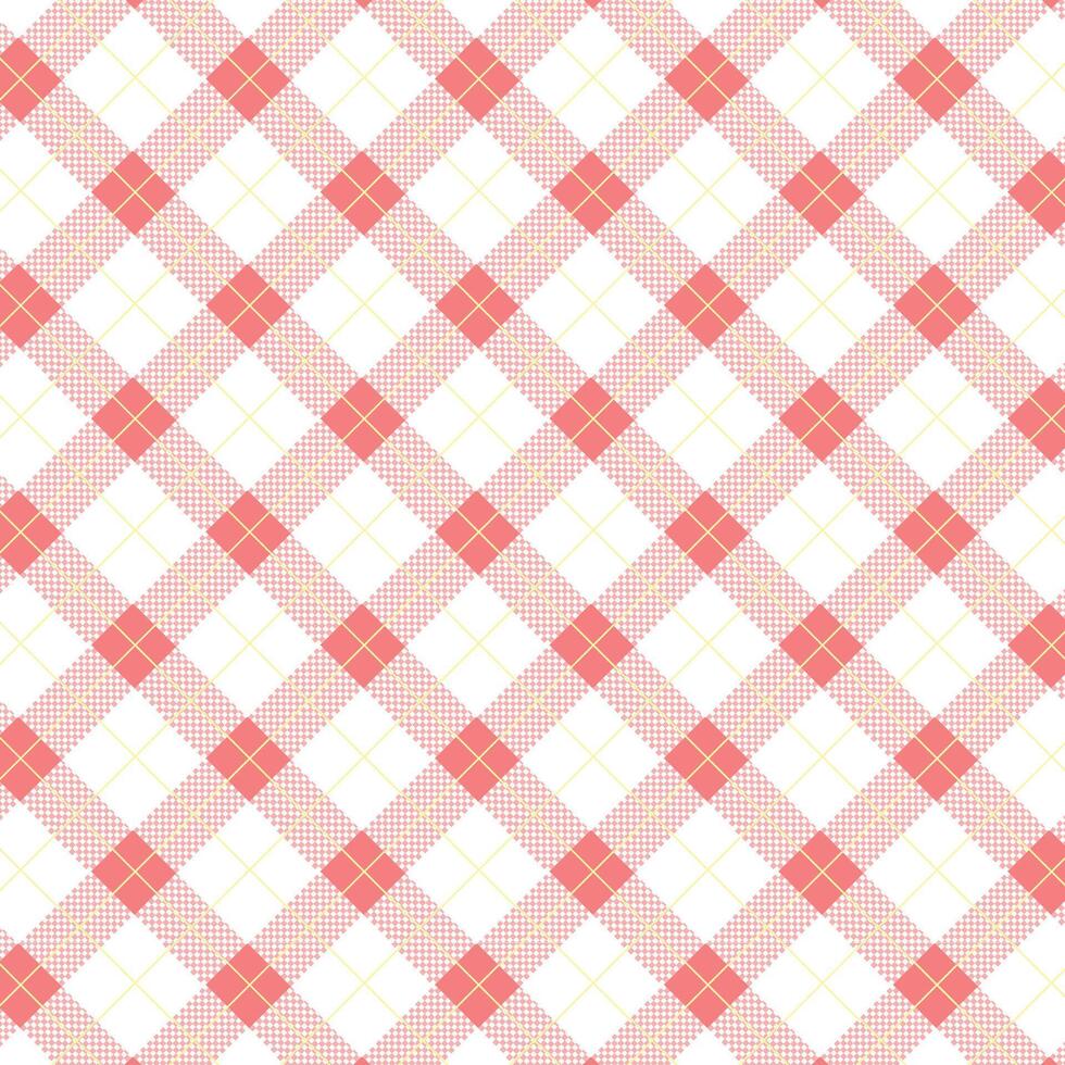 Red Gingham Checkered Pattern. Textile design of textured plaid. Checkered fabric pattern swatch for print, tartan, gift wrap, textiles, checkered background for tablecloth. Quality vector