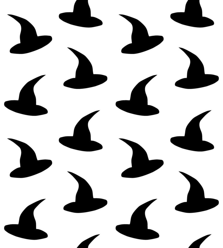 Seamless pattern of witch hats vector
