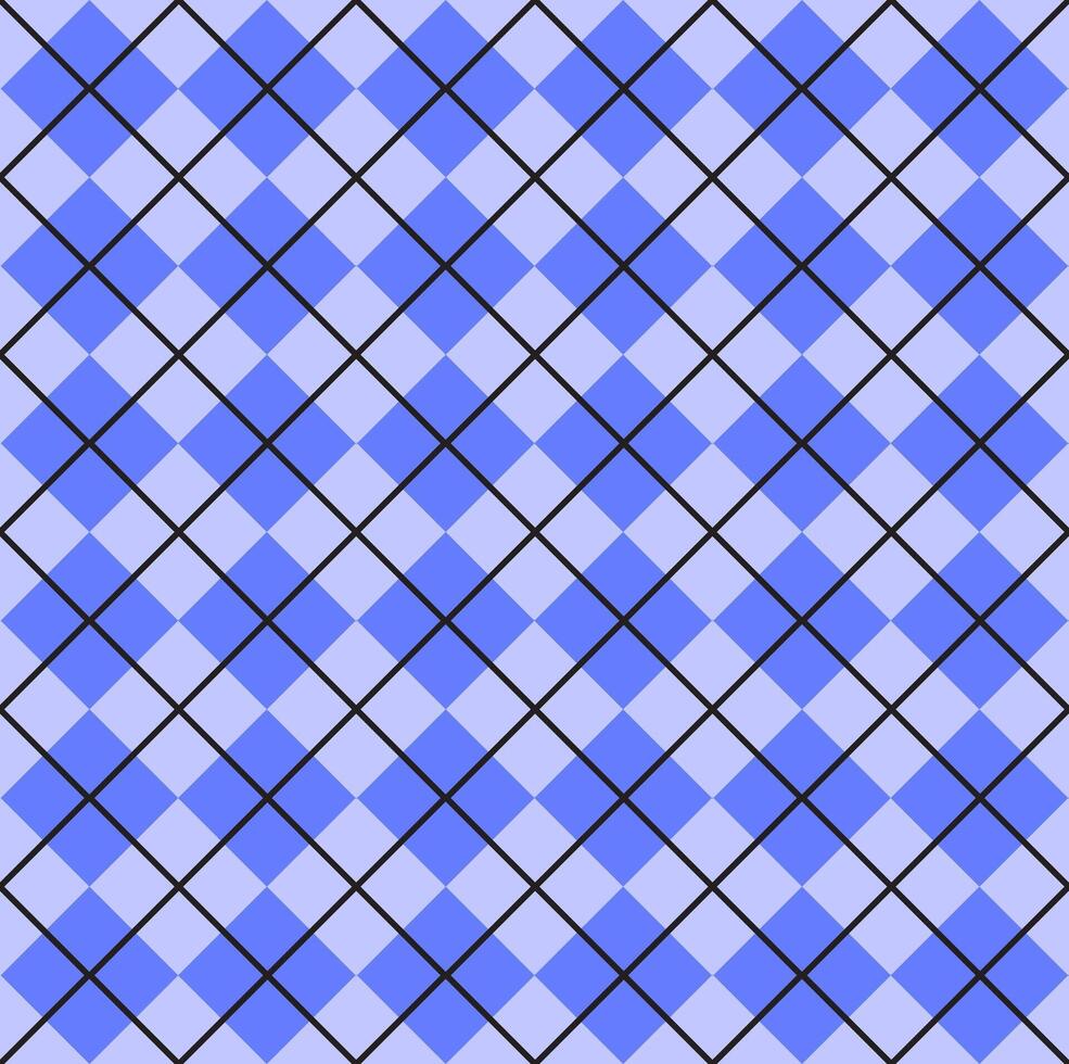 Seamless pattern of checkered plaid isolated on white background vector