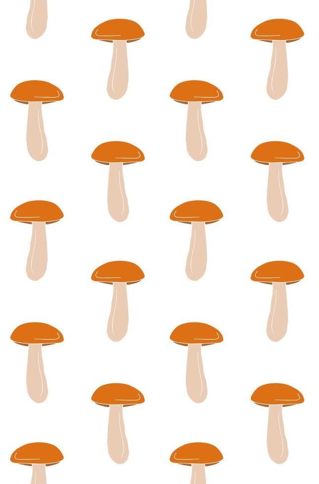 Seamless pattern of hand drawn doodle sketch Orange cup boletus isolated vector