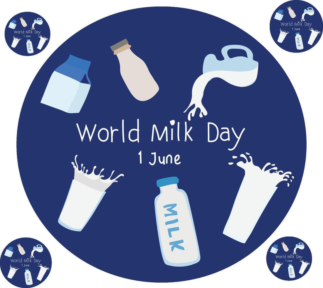 World Milk Day free vector