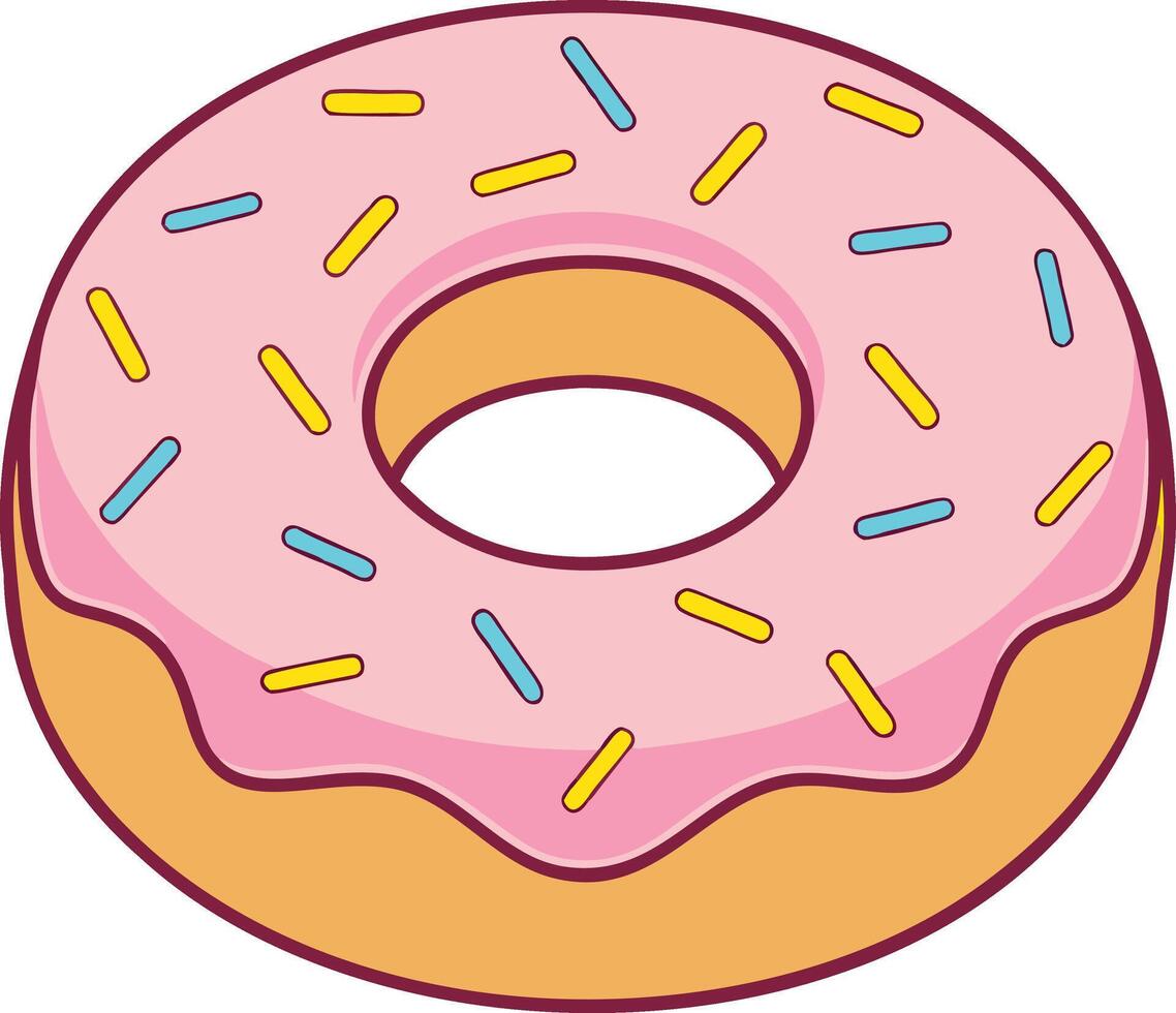 Sweet Indulgence Doughnut Clipart for Dessert and Bakery Designs vector