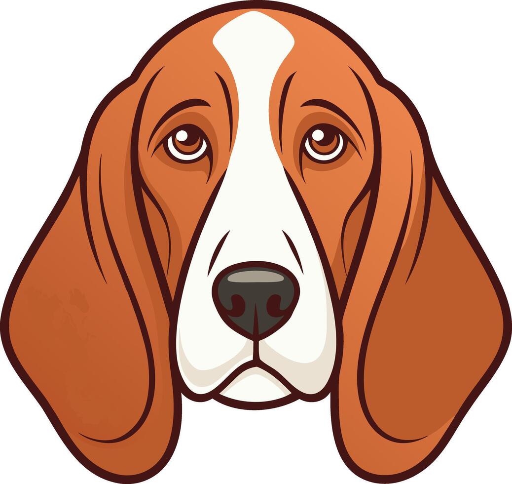Basset Hound Delight Playful Clipart of a Lovable Lowrider Dog vector