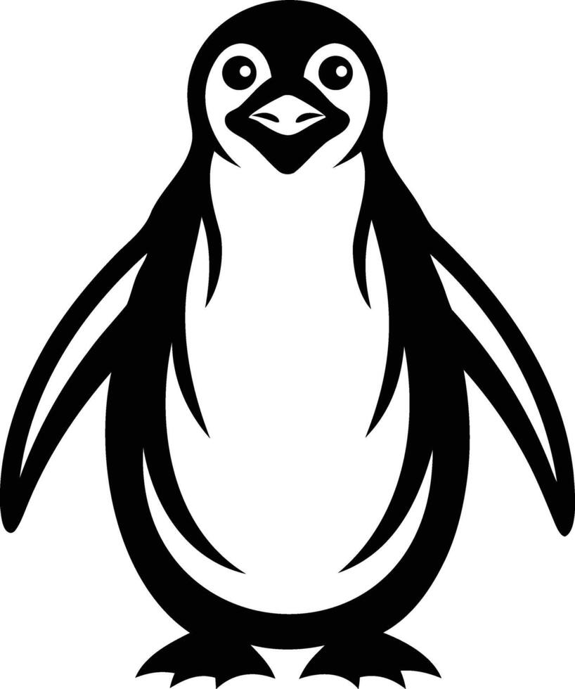Arctic Shadows Penguin Silhouette Art for Nature and Wildlife Designs vector