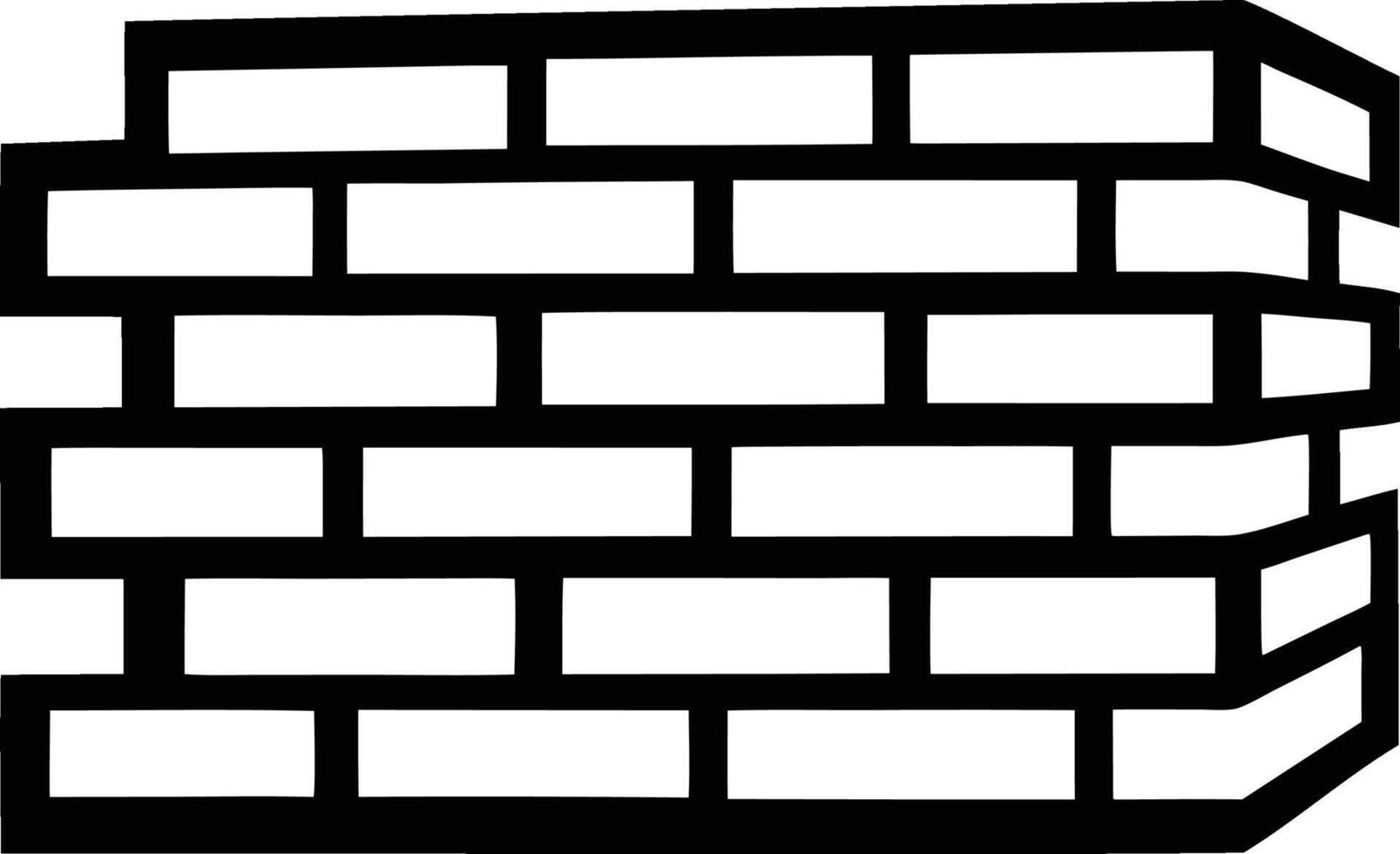 Urban Texture in Shadow Bold Brick Wall Silhouette Design vector