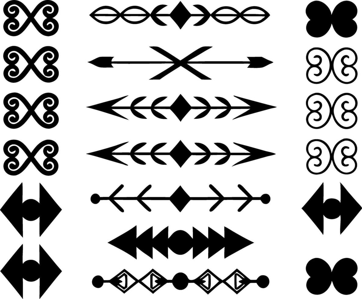 Decorative Arrow Dividers Ornaments Symbols for Design Craft Projects vector