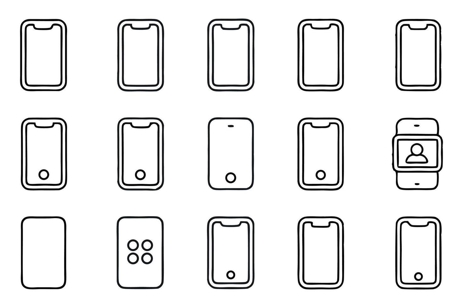 Technology devices icon set vector