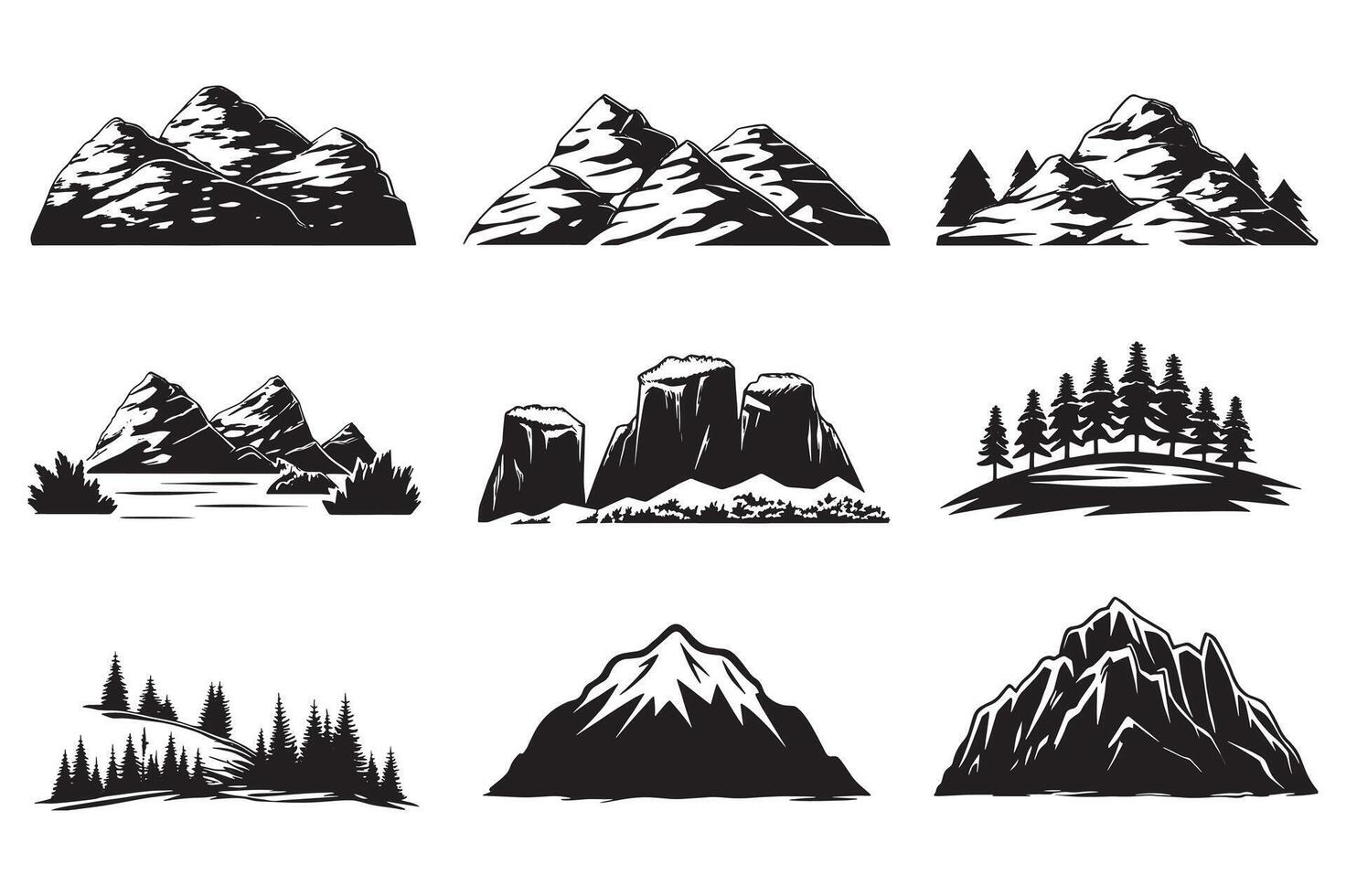 Mountain Icons - Acme Series vector