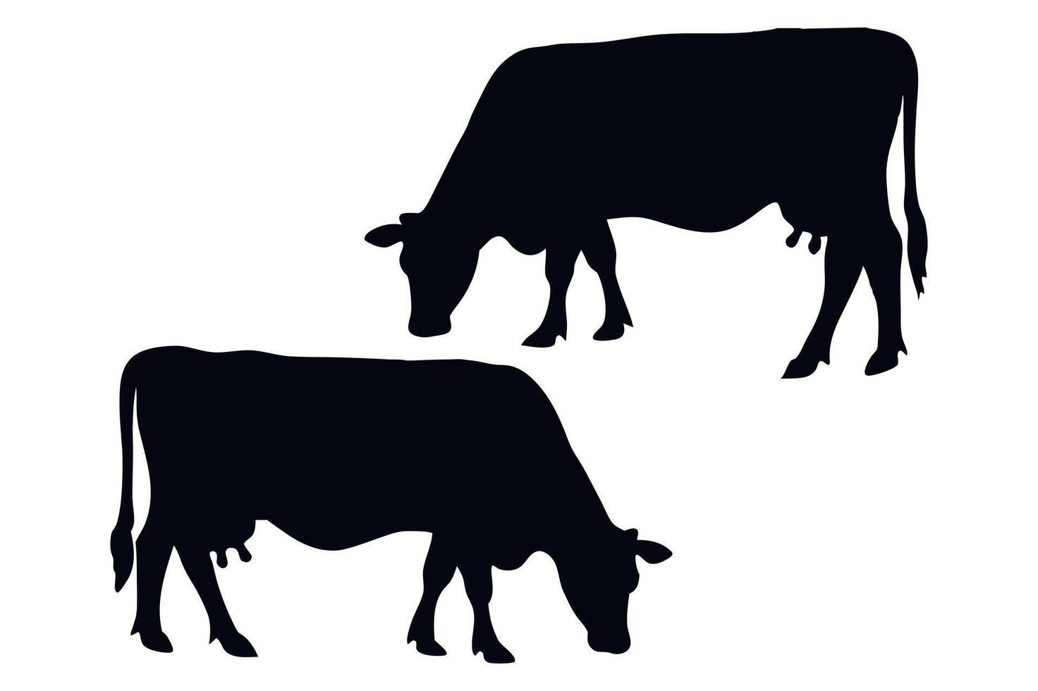 Cow black silhouette icon vector