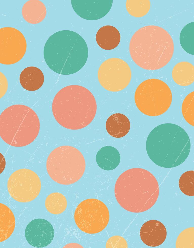 Vintage Colorful Polka Dot Pattern Background vector