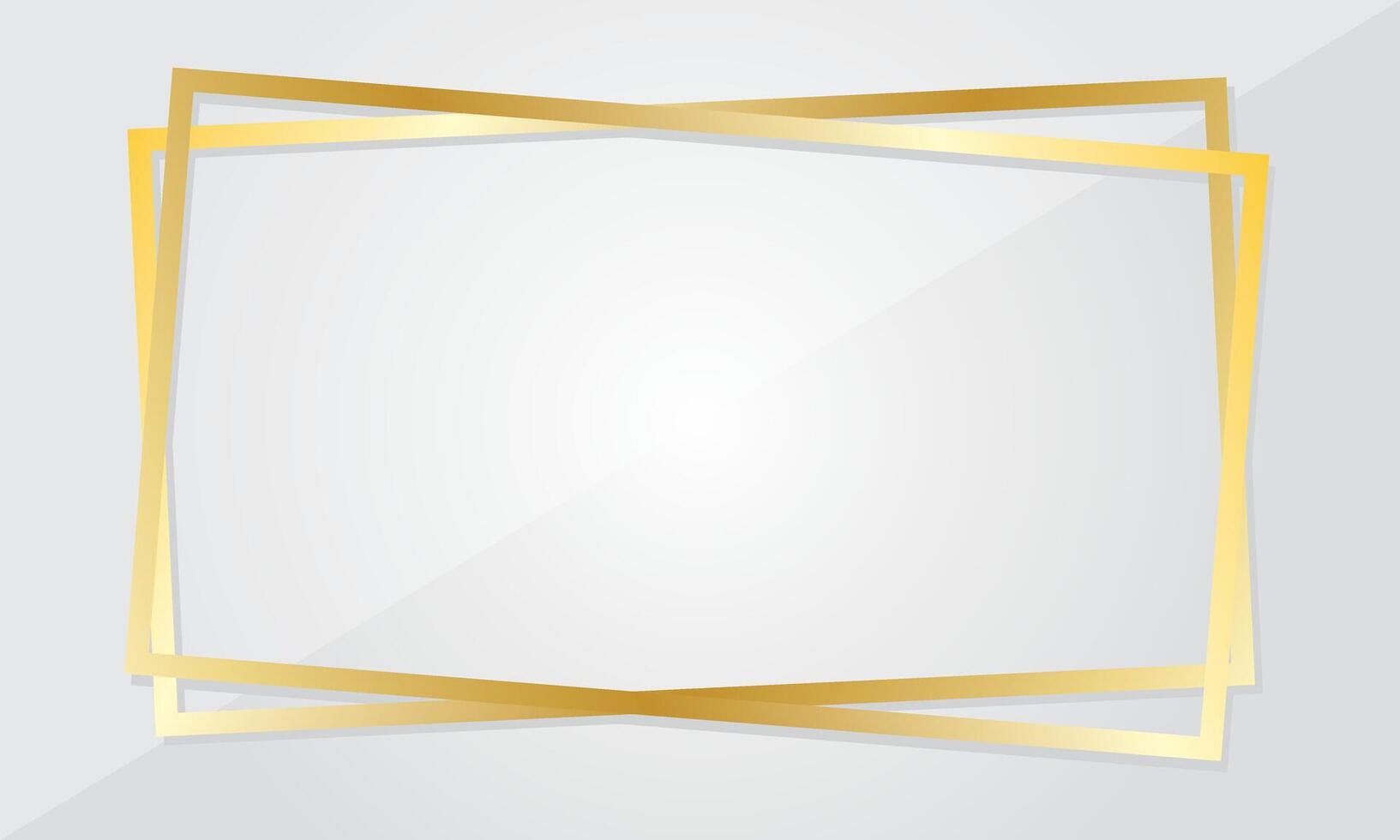 Luxury frame, Gold square aesthetic frame vector