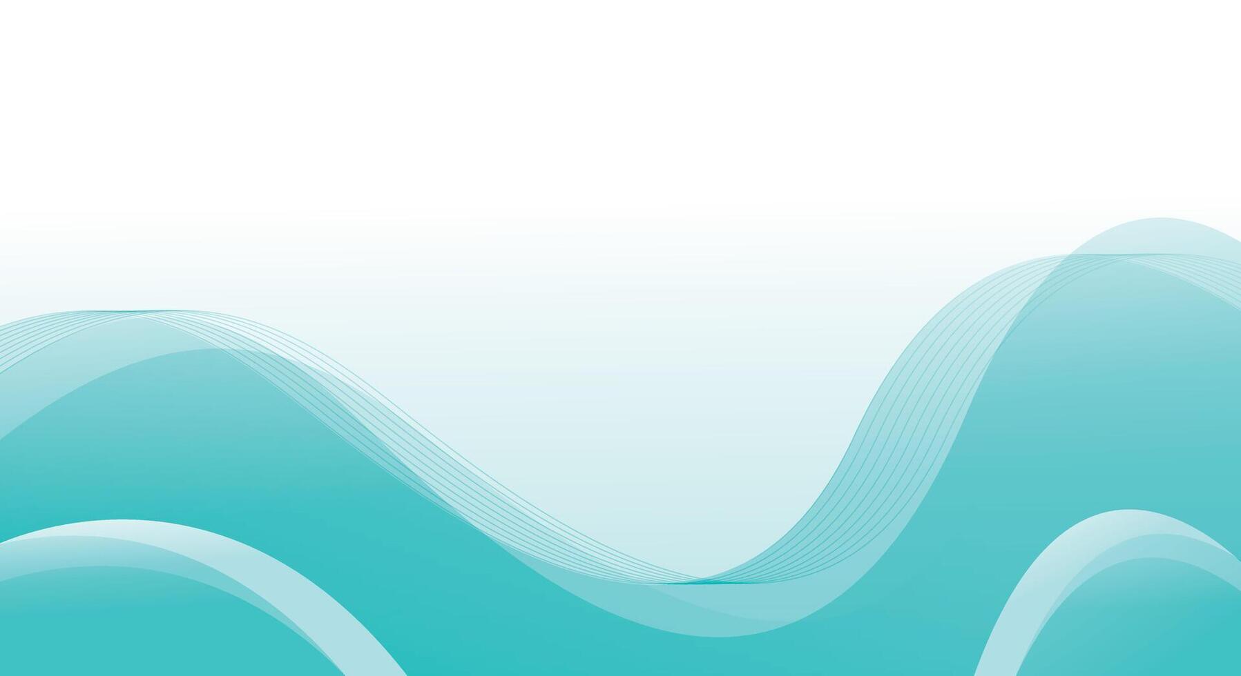 Abstract blue line wave gradient background vector