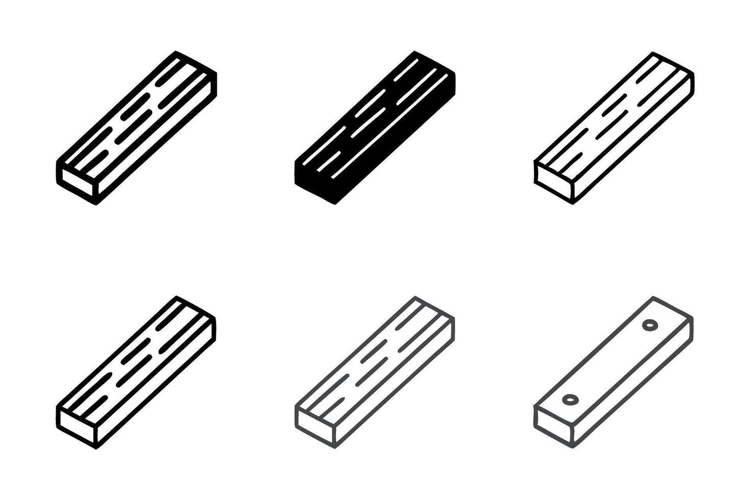 planks of wood in white background 6.eps vector