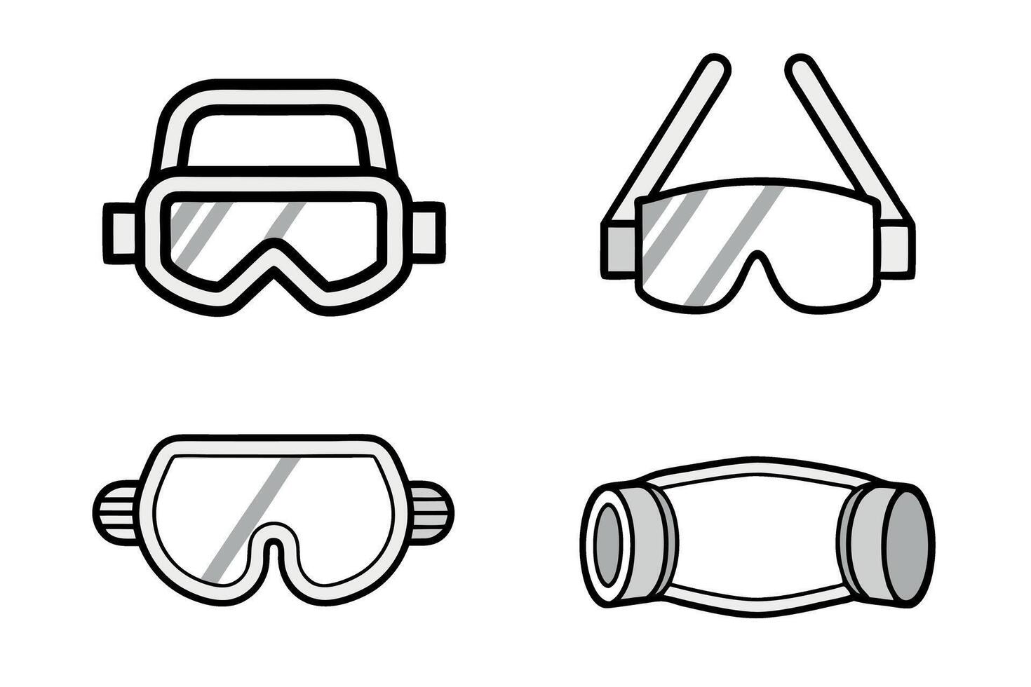 safety goggles in white background 5.eps vector