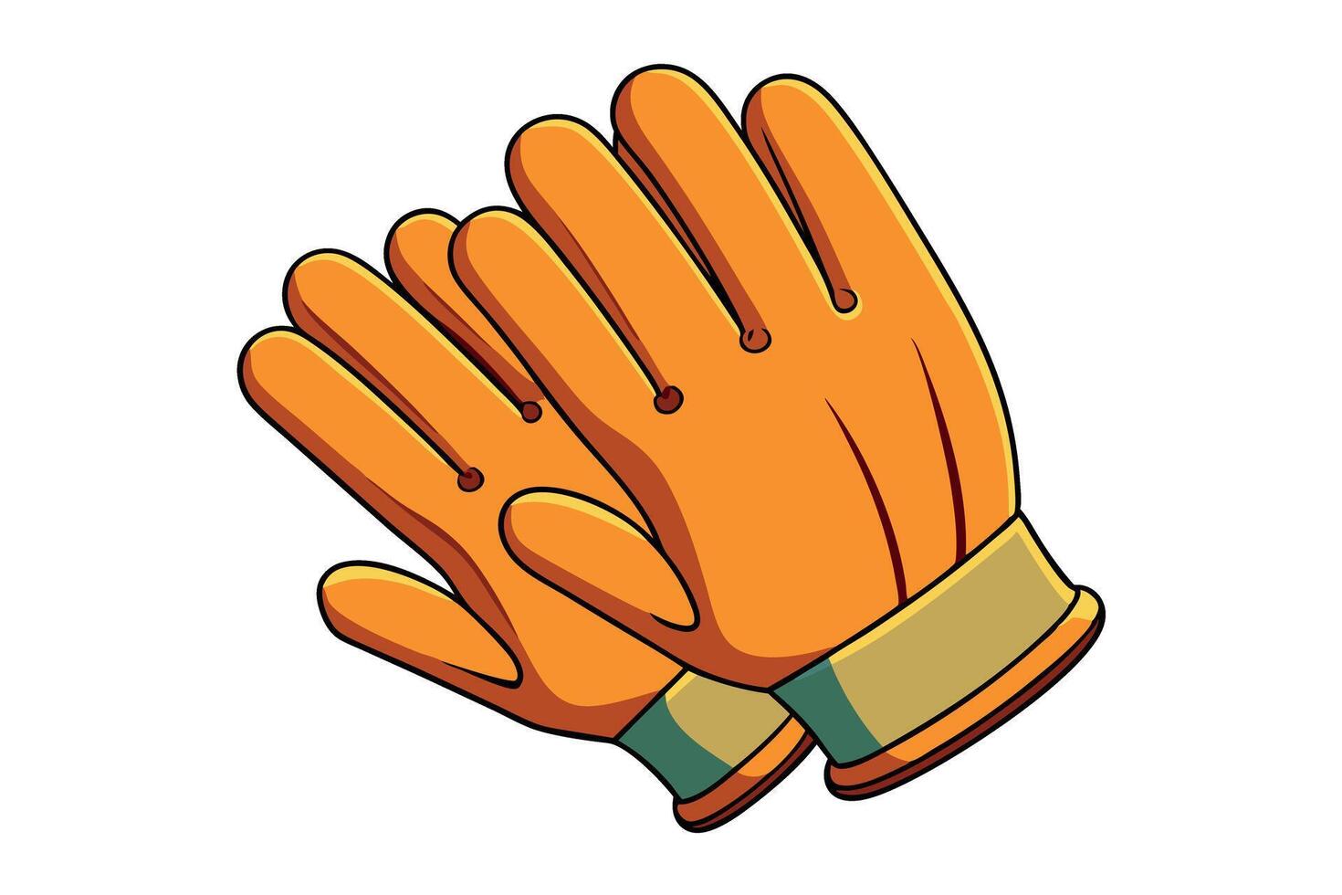 yellow safety gloves with reflective bands, designed for work environments, protection gear for Labor Day or Labour Day tasks in industrial settings vector