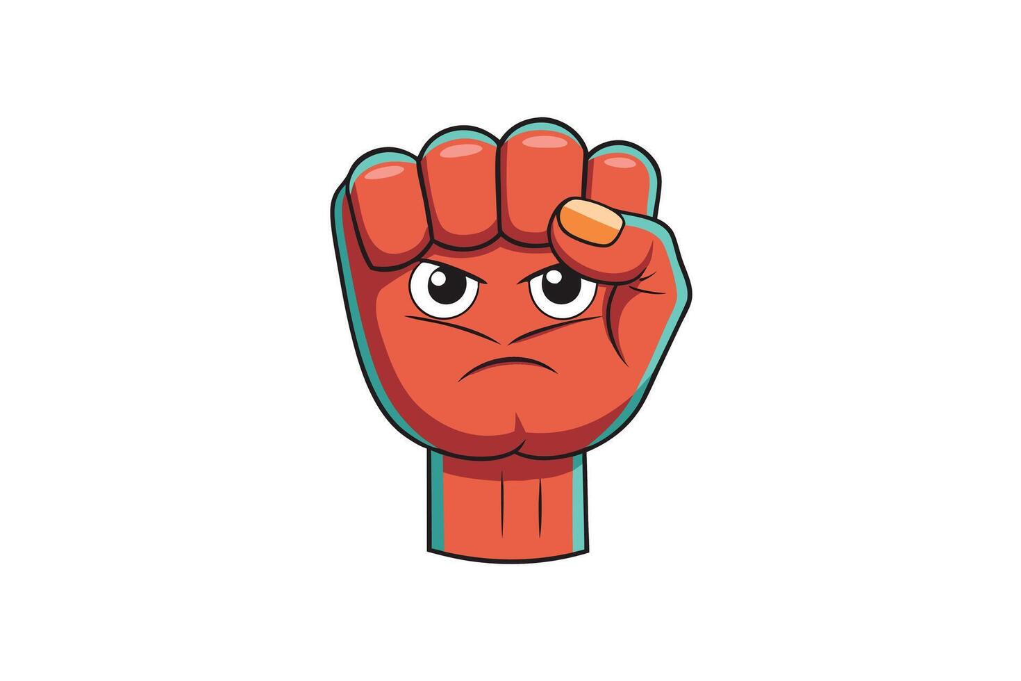 raised fist with a strong, defiant expression, perfect for protest, activism, and social justice themes for Labour Day or Labor Day content vector